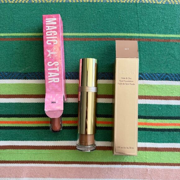 Stila Hide & Chic Foundation Tan 4 + Jefree Star Liquid Concealer Orange Bundle - Picture 4 of 9